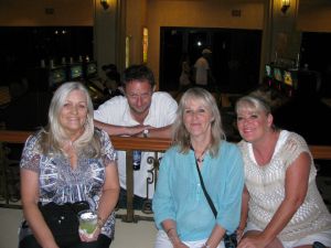 TFF's Charlton after the show  with Liz, Brigitte and Judi