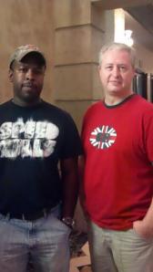 Bobby hanging out with the Captain J. Orzabal, they look cool don't they...ahh yeah.. (pls do not repost)