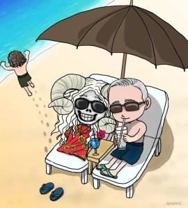 Curt, Roland (running to enjoy the waves) and the infamous Mr. Ramskull ;)