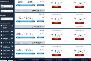 we looked up round trip from ATL to LAX, Yikes!