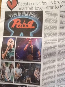 Pabst is not just about music, it's about helping musicians too!  photo courtesy  - travel fan team member attending Pabst