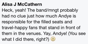 Thank you from Alisa. Big Hugs to her! 